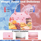 FlowFly Insulated Lunch Bag for Women – Corduroy Lunch Tote Box, Cute Cooler - Image 2