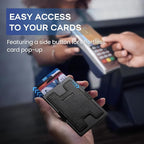 Mens Business Card Holder, Slim Card Wallet - Image 4