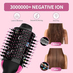Hair Dryer Brush Blow Dryer Brush in One, Upgraded 4 in 1 Hair Dryer and Styler Volumizer with Negative Ion Anti-frizz Ceramic Titanium Barrel Hot Air Hair Straightener Brush