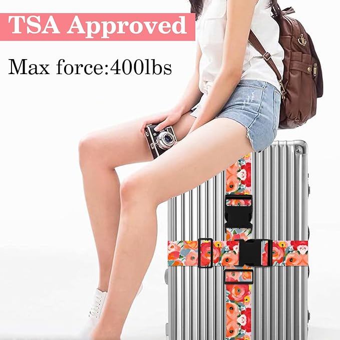 Rose Luggage Straps for Suitcases TSA Approved, Luggage Identifiers for Suitcase - Image 5