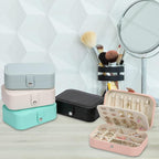 Travel Jewelry Box, PU leather Small Jewelry Organizer - Image 5
