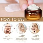 Triple Collagen Cream, Hydrolyzed Collagen Face Moisturizer with Hyaluronic Acid & Niacinamide, Barrier Repair, Deep Nourishment, Oil Control & Brightening, Anti-Glycation & Anti-Gging, 50g/1.764oz