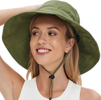 Sun Hats for Women Men UV Protection Wide Brim Bucket Hat by vidsel