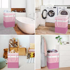 HomeHacks 2 Pack Large Laundry Baskets, Waterproof, Freestanding Laundry Hampers - Image 6