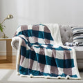 PU MEI Sherpa Blanket Twin Plaid Thick Bed Blanket, 90”*80” Super Soft Flannel by HOME