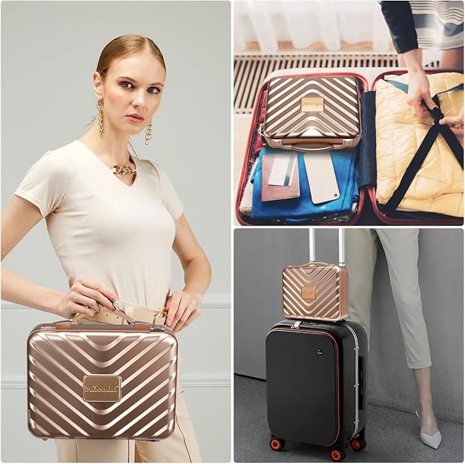 Mocado Travel Makeup Case with Lighted Mirror, Makeup Box with 8 Makeup Brushes - Image 8
