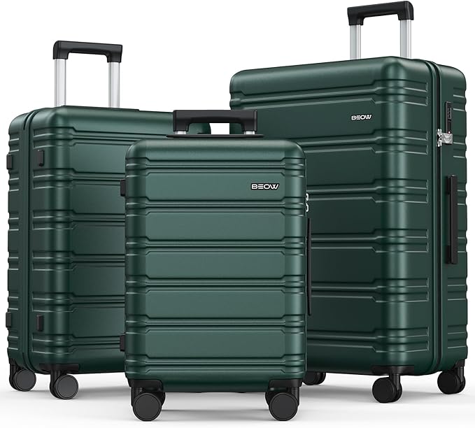 BEOW Luggage Sets 3 Piece For Men Women Expandable Hard Sided Suitcase Sets 3 by BEOW