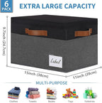 GhvyenntteS Storage Bins with Lids 6 Pack, Large Storage Baskets with Lid and 3 - Image 3