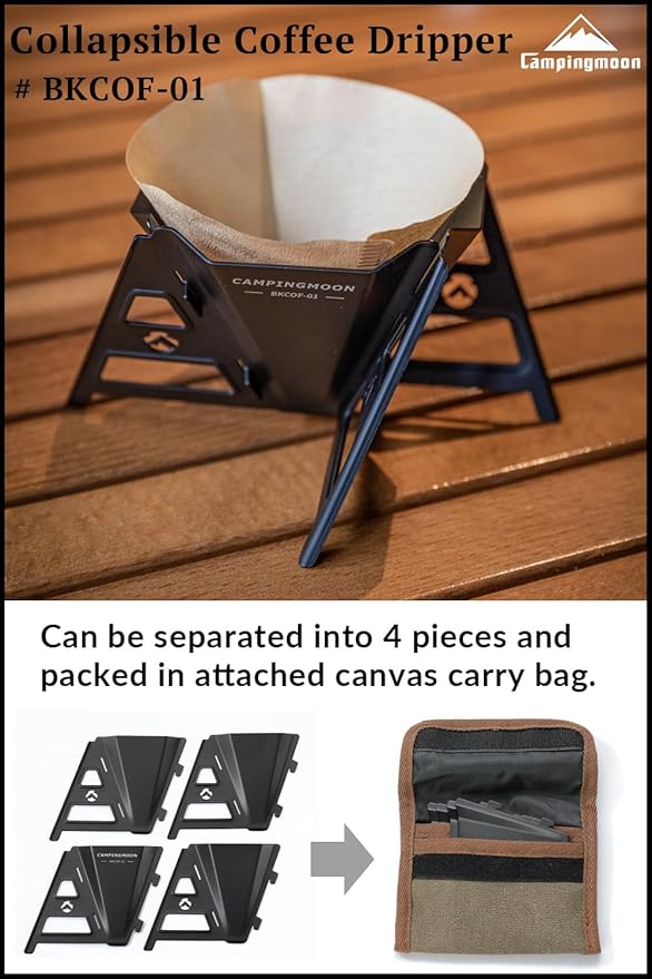 CAMPINGMOON Collapsible Coffee Dripper Pour Over Camping Outdoor 304 Stainless - Image 3