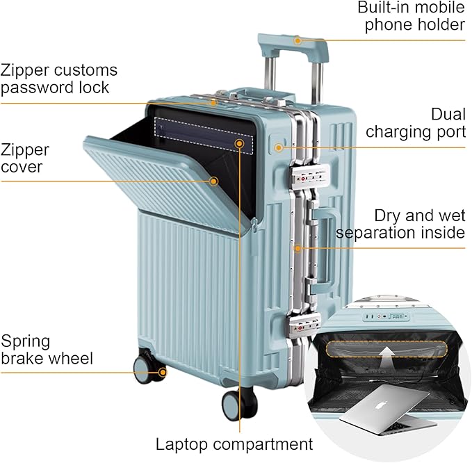 Hard Shell Luggage 28 Inch Travel Luggage, Carry-On Luggage Spinner TSA - Image 2