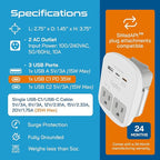 Ceptics Universal Travel Adapter Kit – 2 USA sockets, 1x PD 35W USB-C and USBC - Image 4