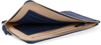 Leatherology Navy Blue Slim Zip Travel Wallet - Image 3