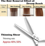 Professional 6 inch Thinning Shears Hair Cutting Scissors Barber Salon Hairdressing Shears (Chunker shear)
