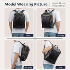 Leather Backpack for Men 15.6" Laptop Backpack 100% Madagascar top-Grain - Image 2