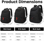 Extra Large Laptop Backpack for Men, 37L Gaming Laptop Backpack, 18.4Inch - Image 7