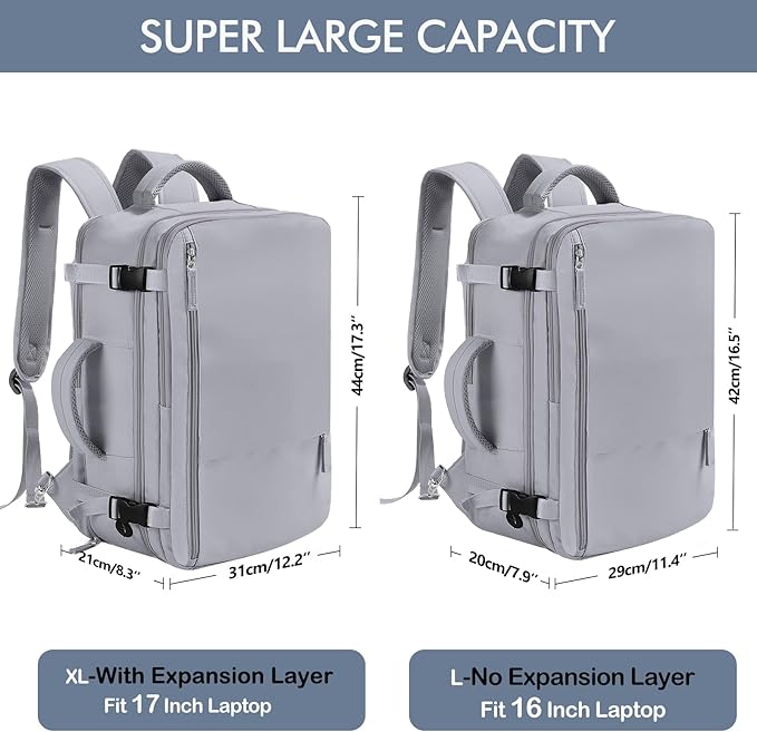Beraliy Large Travel Backpack, Airline Approved Carry On Backpack, 16 Laptop - Image 7