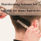 Purple Dragon 5.5 inch Hair Cutting Scissors Set with Razor, Leather Scissors Case, Barber Hair Cutting Shears Hair Thinning/Texturizing Shears for Professional Hairdresser or Home Use (Rose Gold)