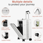 Carry On Luggage 22x14x9 Airline Approved Aluminum Frame, 20 Inch Hard Shell - Image 3