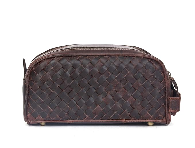 10" Premium Leather Toiletry Travel Pouch - Image 2