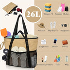 Beach Bag with Zipper - Image 2