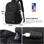 17 Inch Backpack for School Business Travel, Computer Bookbag Schoolbag for - Image 6