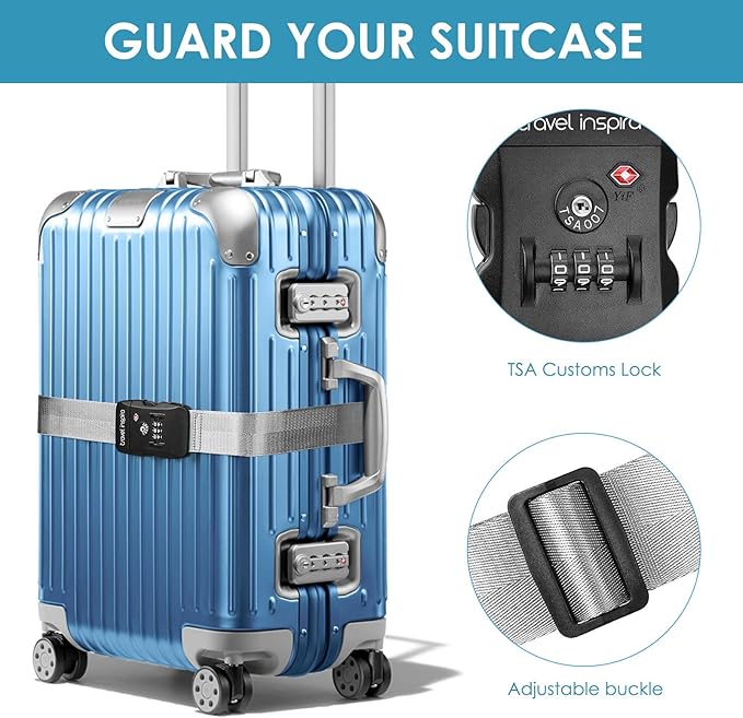 Travel Inspira Luggage Straps for Suitcases - Image 3