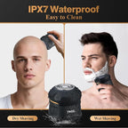 Head Shavers for Bald Men Magnetic Electric Razor Rechargeable Head and Face Shaver for Men Beard Trimmer IPX7 Waterproof Wet/Dry Bald and Skull Shavers Cordless Grooming Kit for Travel Home