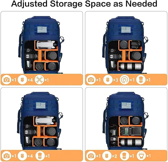 MOSISO Camera Backpack, DSLR/SLR/Mirrorless Tactical Camera Bag Case - Image 3