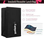 SUNNY BIRD Insulated Lunch Bag Rolltop Lunch Box Tote Bag - Image 6