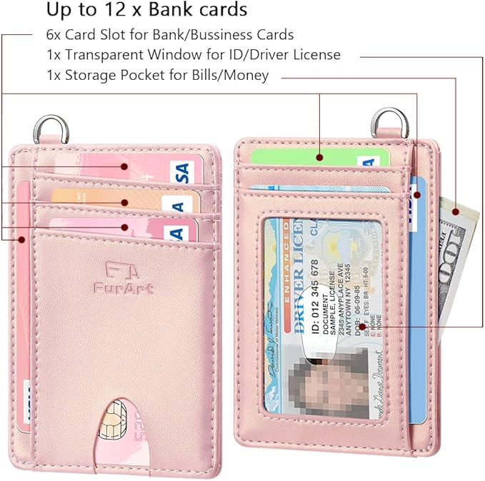 FurArt Slim Minimalist Wallet, Front Pocket Wallets, RFID Blocking, Credit Card - Image 6