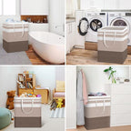 HomeHacks 2-Pack Large Laundry Basket, Waterproof, Freestanding Laundry Hamper - Image 6