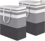 HomeHacks 2-Pack Large Laundry Basket, Waterproof, Freestanding Laundry Hamper by HomeHacks