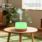 300ML Essential Oil Diffuser, Small Aromatherapy Diffuser with Remote, 7-Color LED Light, 4 Timer Settings, Safe Auto-Off, for Bedroom, Desk, Home Office