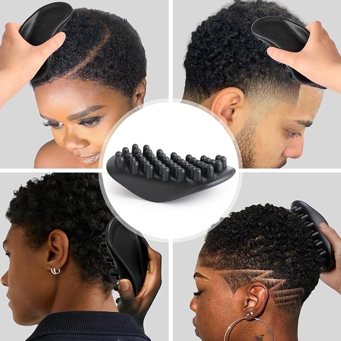 Twist Styler Brush for Black Men - Premium Durable Washable Hair Sponges Curls with Ergonomic Grip, Suitable for Afro 4C Hair & Coiled Textures - Home Styling Essential Hair Brush for Men & Barbers