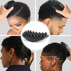 Twist Styler Brush for Black Men - Premium Durable Washable Hair Sponges Curls with Ergonomic Grip, Suitable for Afro 4C Hair & Coiled Textures - Home Styling Essential Hair Brush for Men & Barbers