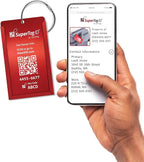 Dynotag® Web Enabled Smart Aluminum Convertible Luggage ID Tag + Braided Steel - Image 2
