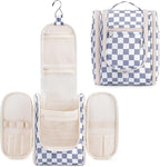 Narwey Small Checkered Hanging Travel Toiletry Bag by Narwey