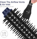Hair Dryer Brush, Aima Beauty 4-in-1 Upgrade Hot Air Straightener Curler Function for Women, Hair Styling Tools, Prussian Blue-Round