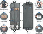 Zilink 60" Long Garment Bags for Travel Waterproof Dress Bags for Gowns Hanging - Image 4