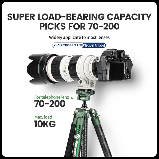 Fotopro Carbon Fiber Tripod 51 Inch 360 Degree Ball Head Quick Release Plate - Image 5
