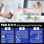 16 Pieces Clear Cosmetic Bags, Large Transparent Makeup Bags, TSA Approved - Image 3