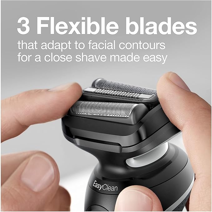 Braun Electric Razor for Men, Waterproof Foil Shaver, Series 5 5050cs, Wet & - Image 4