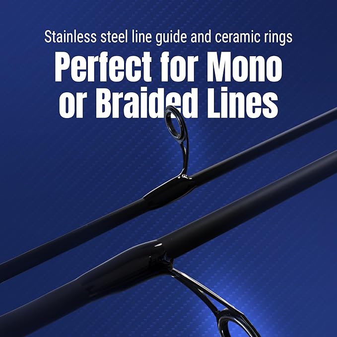 Reaction Tackle Fishing Rod and Reel Combo – 2-Piece IM6 Carbon Rods - Image 4