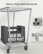 SONGMICS Laundry Basket with Wheels, 2-Section Laundry Sorter, 50.2 Gallons - Image 4