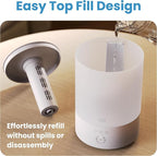 Everlasting Comfort 2.5L Top Fill Humidifiers for Bedroom - Quiet Easy to Fill & Clean, 24HR Runtime, Night Lights, Timer, Ultrasonic Cool Mist Humidifier, Auto Shut-Off, Essential Oil Diffuser