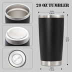 20 oz Tumbler with lid Double Wall Vacuum Insulated Tumblers Stainless Steel - Image 5
