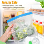 10 Pack Reusable Storage Bags, Dishwasher Safe Reusable Silicone Leak proof - Image 7