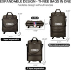 Hanke Suitcases with Wheels Expandable Foldable Luggage Bag Suitcase - Image 2