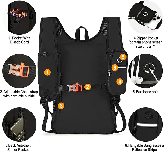 Seektop 15L Small Hiking Backpack - Image 3