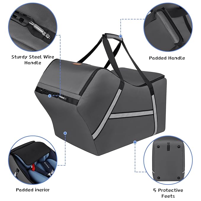 Infant Car Seat Travel Bag for Airplane Compatible - Image 2